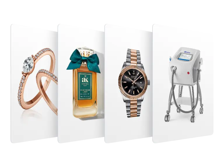 professional product photography packshots of various products 768x564